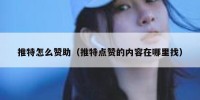 推特怎么赞助（推特点赞的内容在哪里找）