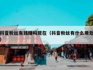 抖音粉丝有钱赚吗现在（抖音粉丝有什么用处）