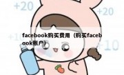 facebook购买费用（购买facebook账户）