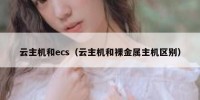 云主机和ecs（云主机和裸金属主机区别）
