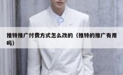 推特推广付费方式怎么改的（推特的推广有用吗）