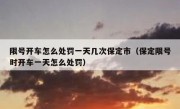 限号开车怎么处罚一天几次保定市（保定限号时开车一天怎么处罚）