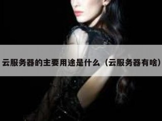 云服务器的主要用途是什么（云服务器有啥）