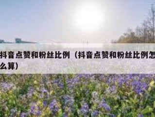 抖音点赞和粉丝比例(抖音点赞和粉丝比例怎么算)