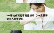 ins评论点赞能看到是谁吗（ins点赞评论主人能看见吗）