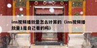 ins视频播放量怎么计算的（ins视频播放量1是自己看的吗）