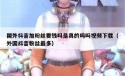 国外抖音加粉丝要钱吗是真的吗吗视频下载（外国抖音粉丝最多）