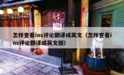 怎样查看ins评论翻译成英文（怎样查看ins评论翻译成英文版）
