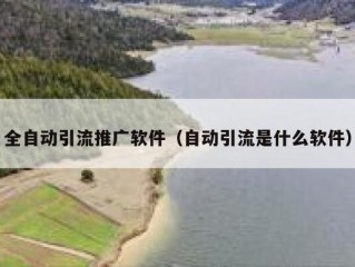 全自动引流推广软件（自动引流是什么软件）