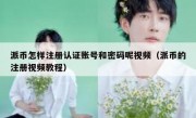 派币怎样注册认证账号和密码呢视频（派币的注册视频教程）
