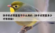 快手的点赞量是干什么用的（快手点赞量多少才有收益）