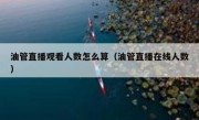 油管直播观看人数怎么算（油管直播在线人数）