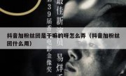 抖音加粉丝团是干嘛的呀怎么弄（抖音加粉丝团什么用）