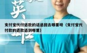 支付宝代付退款的话退回去哪里呀（支付宝代付款的退款退到哪里）