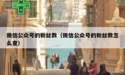 微信公众号的粉丝数（微信公众号的粉丝数怎么查）
