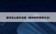 推特怎么操作流程（推特如何使用方法）