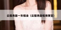 云服务器一年租金（云服务器租用便宜）