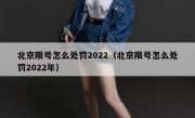 北京限号怎么处罚2022（北京限号怎么处罚2022年）