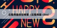 云服务器放在哪里（云服务器 chia）