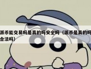 派币能交易吗是真的吗安全吗（派币是真的吗合法吗）