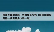 租用外国服务器一共需要多少钱（租用外国服务器一共需要多少钱一年）