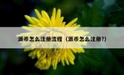 派币怎么注册流程（派币怎么注册?）