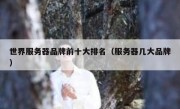 世界服务器品牌前十大排名（服务器几大品牌）