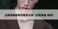 云服务器租用价格多少钱（云服务器 租用）