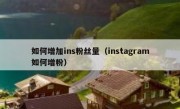 如何增加ins粉丝量（instagram如何增粉）