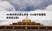ins有浏览记录么安卓（ins能不能看历史浏览记录）