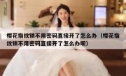 樱花指纹锁不用密码直接开了怎么办（樱花指纹锁不用密码直接开了怎么办呢）