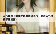 天气预报下载哪个最准墨迹天气（墨迹天气预报下载桌面）