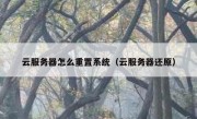 云服务器怎么重置系统（云服务器还原）