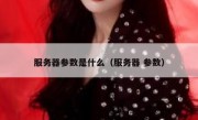 服务器参数是什么（服务器 参数）