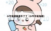 小牛加速器用不了了（小牛不能加速）