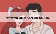 限行尾号北京罚款（尾号限行北京 罚款）