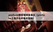 youtube哪些视频容易火（youtube上有什么好看的视频）