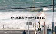 tiktok售卖（tiktok出售了么）