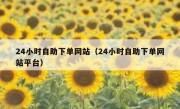 24小时自助下单网站（24小时自助下单网站平台）