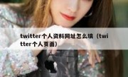 twitter个人资料网址怎么填（twitter个人页面）