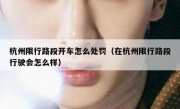 杭州限行路段开车怎么处罚（在杭州限行路段行驶会怎么样）