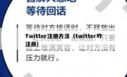 Twitter注册方法（twitter咋注册）