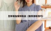 怎样增加推特粉丝（推特涨粉技巧）