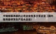 中国做服务器的上市企业有多少家企业（国内服务器研发生产龙头企业）