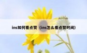 ins如何看点赞（ins怎么看点赞时间）