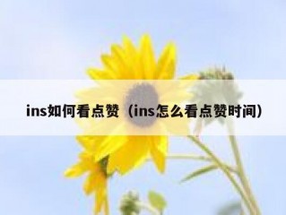 ins如何看点赞（ins怎么看点赞时间）