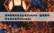 西安限号开车怎么处罚2020年（西安限号开车怎么处罚2020年的）