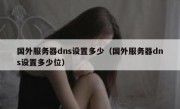 国外服务器dns设置多少（国外服务器dns设置多少位）
