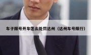 车子限号开车怎么处罚达州（达州车号限行）