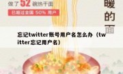 忘记twitter账号用户名怎么办（twitter忘记用户名）